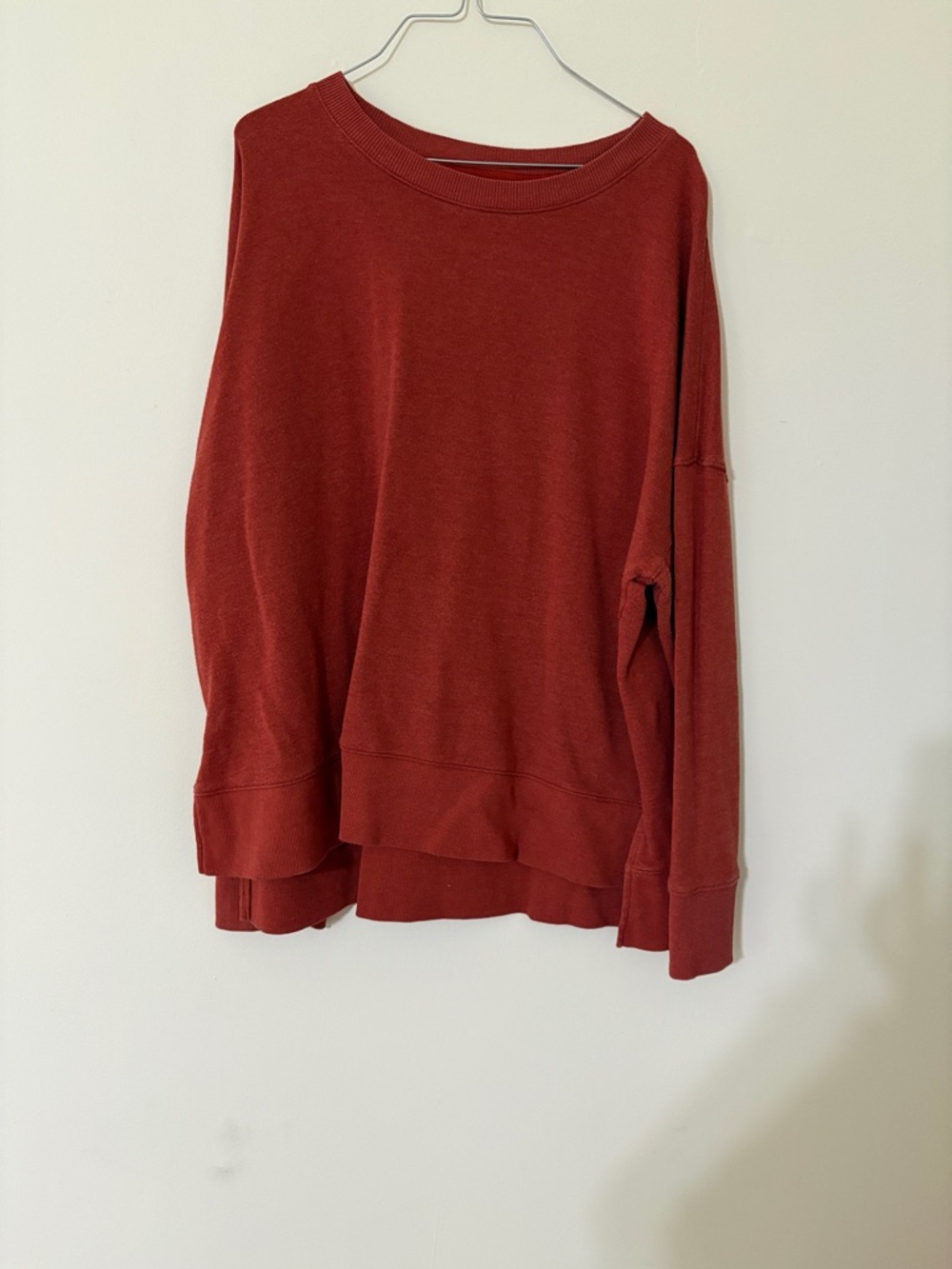 Women's Relaxed Crewneck Sweater - Rust Red